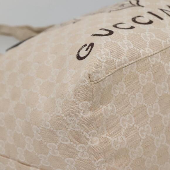 GUCCI GG Canvas Tote Bag Beige Silver - Picture 11 of 16